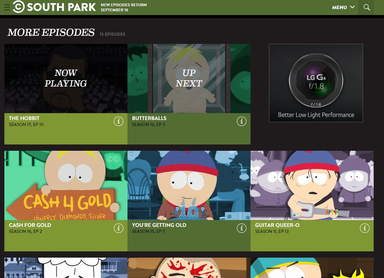 south park on demand and live streaming