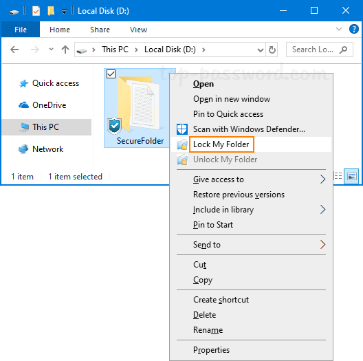 secure folder access windows